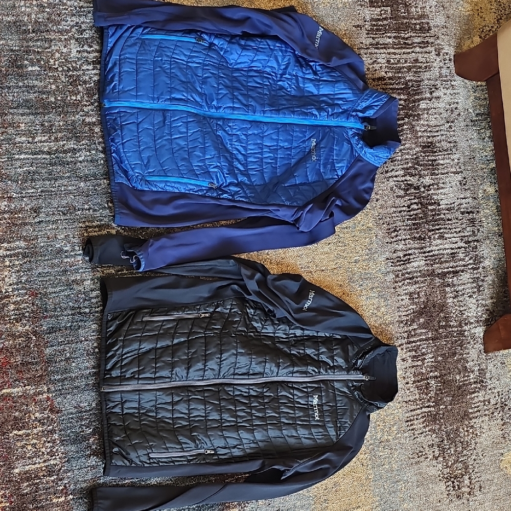 Marmot Men's Blue and Black Variant Hybrid Jackets